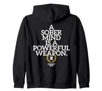 A Sober Mind Is A Powerful Weapon Straight Edge Quote XXX Zip Hoodie