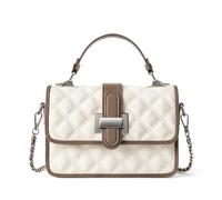 A sophisticated and stylish women's handbag with a quilted design that adds style -For Evening Events(RiceWhite)