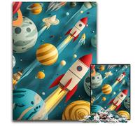 A Space Journey 1000Piece Jigsaw Puzzle Paper Puzzles Ideal for Lover Perfect Christmas New Year Valentine's Gift 1000 PCS(38x26cm)