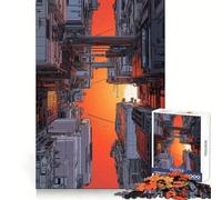 A Space Odyssey. Inside The City. Hard Jigsaw Puzzle for Adults 1000 Pieces Serene Game Creative Craft Real Challenge Perfect Decor (50x75cm)