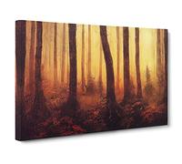 A Sparkling Forest Canvas Print | Gallery Wrapped 30mm Frame Wall Art | 30x20 inches | Ready to Hang | Contemporary Landscape Picture | Living Room Bedroom Lounge Office