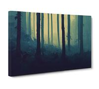 A Spectacular Forest Canvas Print | Gallery Wrapped 30mm Frame Wall Art | 30x20 inches | Ready to Hang | Contemporary Landscape Picture | Living Room Bedroom Lounge Office