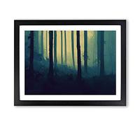 A Spectacular Forest Framed Wall Art Print A2 Black