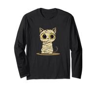 A Spooky and Adorable Mummy Cat Costume for Boys and Girls Long Sleeve T-Shirt