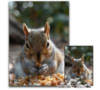 A Squirrel Eating Seeds_198444b 1000 Piece Jigsaw Puzzle Difficult Puzzles for Adults Perfect for Christmas, Halloween, Easter, New Year 300 PCS