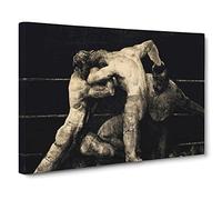 A Stag At Sharkey's By George Bellows Canvas Print | Gallery Wrapped 30mm Frame Wall Art | 20x14 inches | Ready to Hang | Classic Animals Picture | Living Room Bedroom Lounge Office