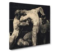 A Stag At Sharkey's by George Bellows Canvas Print | Gallery Wrapped 30mm Frame Wall Art | 20x20 inches | Ready to Hang | Classic Animals Picture | Living Room Bedroom Lounge Office