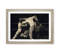 A Stag at Sharkey's by George Bellows Framed Print | A2 Oak Framed Wall Art | Ready to Hang | Modern Animal Picture | Living Room Bedroom Lounge Office