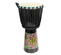A-Star 10 Inch Painted Colourful West African Djembe Drum - Authentic Handmade, Rope Tuned, Natural Skin Head Educational Hand Drum - 60 cm Height