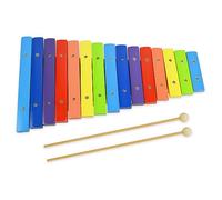 A-Star 15 Note Diatonic Colourful Rainbow Xylophone with Pair of Wooden Beaters