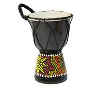 A-Star 3 Inch Painted Colourful Mini Djembe Drum - Authentic Handmade, Rope Tuned, Natural Head Educational Hand Drum - 14.5 cm Height