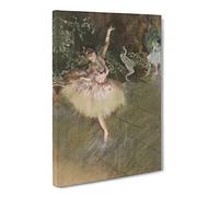 A Star Ballet Ballerina Dancer By Edgar Degas Canvas Print | Gallery Wrapped 30mm Frame Wall Art | 30x20 inches | Ready to Hang | Impressionist Space Picture | Living Room Bedroom Lounge Office