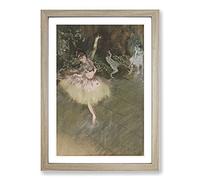 A Star Ballet Ballerina Dancer by Edgar Degas Framed Print | A2 Oak Framed Wall Art | Ready to Hang | Modern Space Picture | Living Room Bedroom Lounge Office