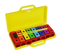 A-Star Chime Bar Set Coloured Rainbow Chime Bars with 2 Beaters and Carry Case (Set of 8), Plastic Rainbow