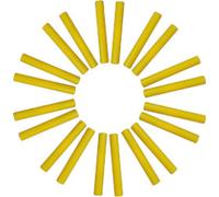 A-Star Wooden Yellow Claves, 14 cm - 10 Pairs - Handheld Rhythm Sticks, Educational Percussion Instrument