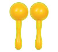 A-Star Plastic Maracas Yellow Pair - 16cm Shaker Rattle, Percussion Rhythm Instrument