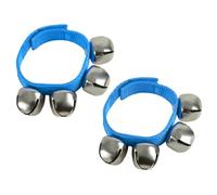 A-Star Wrist Jingle Sleigh Bells with Nylon Strap - Pair - Blue