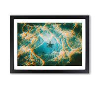 A Starfish on The Ocean Floor Framed Print | A2 Black Framed Wall Art | Ready to Hang | Modern Nautical Picture | Living Room Bedroom Lounge Office