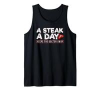 A Steak A Day Carnivore Diet Anti-Vegan Anti-Vegetarian Tank Top