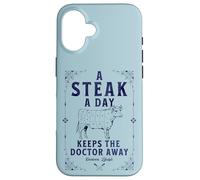 A Steak A Day Carnivore Proper Human Diet Meat Eater Beef Case for iPhone 16