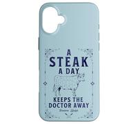 A Steak A Day Carnivore Proper Human Diet Meat Eater Beef Case for iPhone 16 Plus