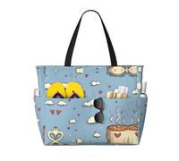 A Steaming Cup Printed High-Capacity Beach Travel Bag to Meet All Your Travel Needs