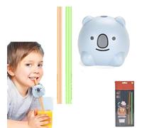 A Straw That Makes Surprising Sounds, with 9 Sound Effects,with Random Fun Sound Effects Of Cute Animal-shaped Musical Straws,Special Vocal Talking Singing Straws for Kids, Reusable Straws (koala)