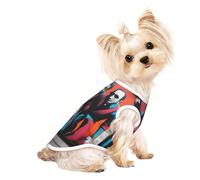 a Street Art Pet Breathable Sleeveless T-shirt S for Small Dogs and Cats Soft, Lightweight, Stylish