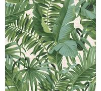 A-Street Palm Leaf Wallpaper Fine Décor Bottle Green One Size