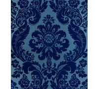A Street Prints SP87310 Shadow Blue Damask Wallpaper, 20.5-Inch Landscape Bathroom Paneling
