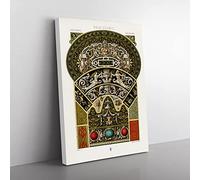 A Striking Renaissance Pattern By Albert Racinet Vintage Canvas Wall Art Print Ready to Hang, Framed Picture for Living Room Bedroom Home Office Décor, 76x50 cm (30x20 Inch)