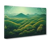 A Striking Summer Forest Canvas Print | Gallery Wrapped 30mm Frame Wall Art | 30x20 inches | Ready to Hang | Contemporary Landscape Picture | Living Room Bedroom Lounge Office