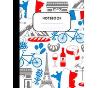 A Stroll Through Paris Composition Notebook: 120 Pages, Wide Ruled, Lined, 7.5x9.25