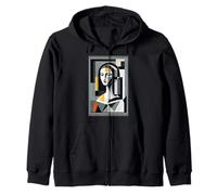 A stunning and modernist of Mona Lisa Zip Hoodie