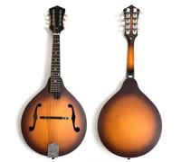 A-Style Mandolin Acoustic 8-String Mandolin Instrument with F-Holes, Sunburst Gloss Finish, Traditional Musical Stringed Instrument for Beginners & Professionals