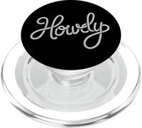 A stylish design that says Howdy in Rope Letters PopSockets PopGrip for MagSafe