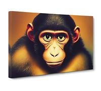A Sublime Monkey Canvas Print | Gallery Wrapped 30mm Frame Wall Art | 30x20 inches | Ready to Hang | Contemporary Animals Picture | Living Room Bedroom Lounge Office