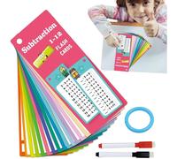 (A, Subtraction) Math Flash Cards,15X Erasable Multi Math Flash Cards | Interactive Addition Subtraction Cards, Kids Math Games for Birthdays Christmas