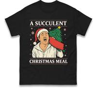 A Succulent Christmas Meal T Shirt, Funny Democracy Manifest Meme Tee Top, Xmas Festive Gift T Shirt Black