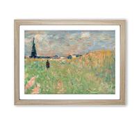 A Summer Landscape By Georges Seurat Classic Painting Framed Wall Art Print, Ready to Hang Picture for Living Room Bedroom Home Office Décor, Oak A3 (46 x 34 cm)