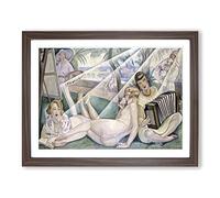 A Summers Day By Gerda Wegener Classic Painting Framed Print | A2 Walnut Framed Wall Art | Ready to Hang | Classic Historical Picture | Living Room Bedroom Lounge Office