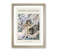 A Summers Day By Gerda Wegener Exhibition Museum Painting Framed Print | A2 Oak Framed Wall Art | Ready to Hang | Modern Historical Picture | Living Room Bedroom Lounge Office