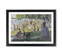 A Sunday On La Grande Jatte by Georges Seurat Framed Print | A2 Black Framed Wall Art | Ready to Hang | Modern Nature Picture | Living Room Bedroom Lounge Office