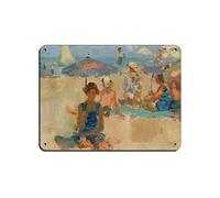 A Sunny Day of The Beach Print Tin Sign Vintage Metal Pub Club Cafe Bar Home Wall Art Decoration Poster Retro 12x16inch(30x40cm)