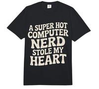 A Super Hot Computer Nerd Stole My Heart Nerd Love - Comfort Colors Adult Heavyweight T-Shirt