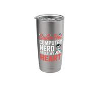 A Super Hot Computer Nerd Stole My Heart Nerd Love ||- Stainless Steel Insulated Tumbler