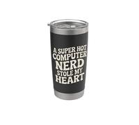 A Super Hot Computer Nerd Stole My Heart Nerd Love - Stainless Steel Insulated Tumbler