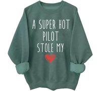 A Super Hot Pilot Stole My Heart Sweatshirt, A Super Hot Pilot Stole My Heart Shirt, Airplane Pilot Sweatshirt Green