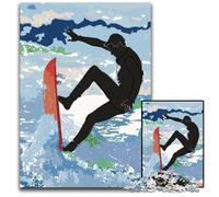 A Surfer on The Sea Adult Jigsaw Puzzles 1000 Pieces Puzzles for Adults BrainChallenging DIY Decorative Game Family Interactive Toy 1000 PCS(38x26cm)