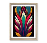 A Surreal Abstract Feather No.1 Framed Print | A2 Oak Framed Wall Art | Ready to Hang | Surrealist Fantasy Picture | Living Room Bedroom Lounge Office